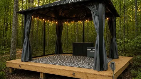 Area A Tenting Under 10' x 12' Gazebo Shelter — image 1 of 6