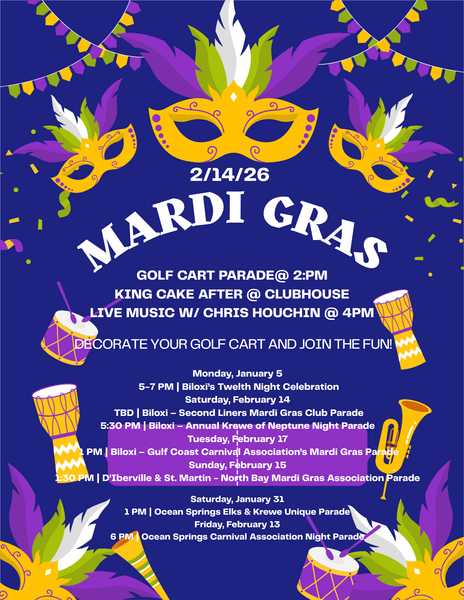 Mardi Gras Golf Cart Parade
