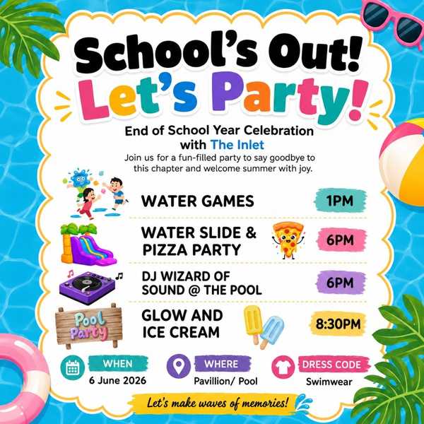 End of School Year Celebration with The Inlet