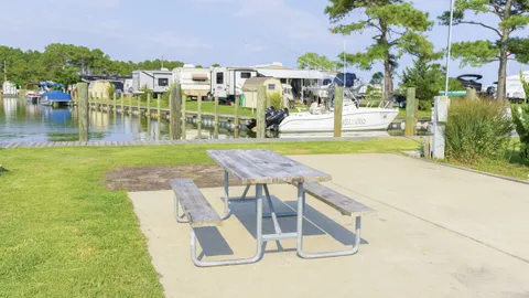 Waterfront Full Hookup Back-In RV Site with Dock — image 2 of 10