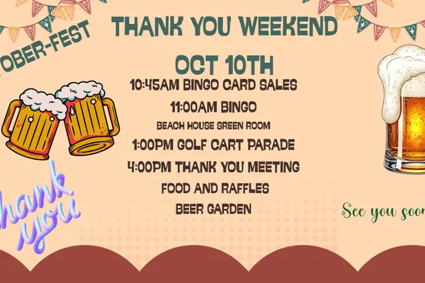 Thank you, October fest weekend