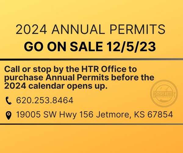 2024 Annual Permits Go On Sale!